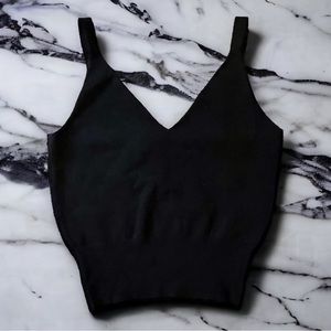 Reformation V neck knit tank top